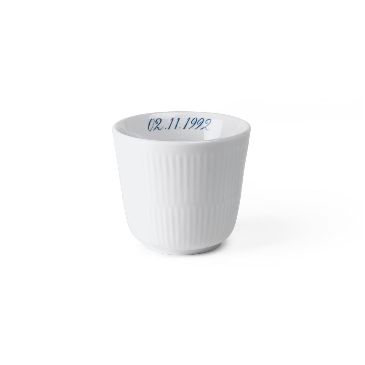 White Fluted Thermal Mug, Bespoke, 26 cl - US 8940