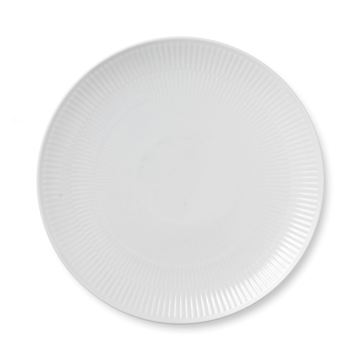 White Fluted Plate Coupe, 27 cm - US 0488