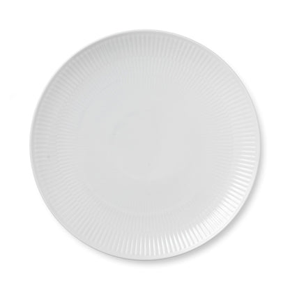 White Fluted Plate Coupe, 27 cm - US 0488