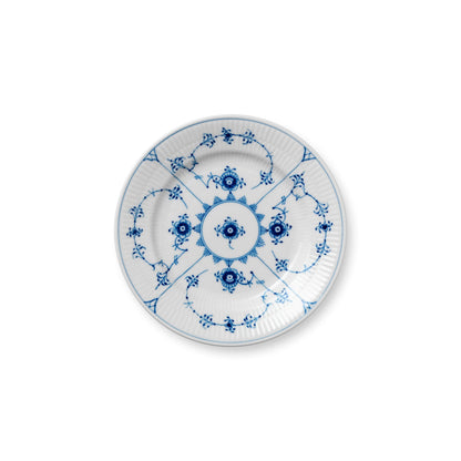 Blue Fluted Plain Plate, 17 cm - US 3306