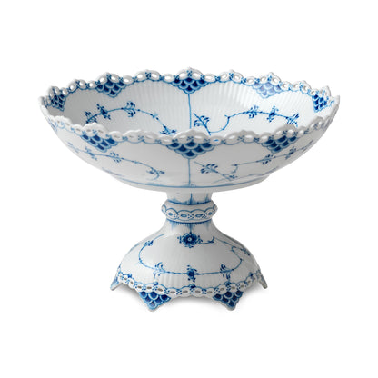 Blue Fluted Full Lace Bowl on High Foot, 140 cl - US 1256