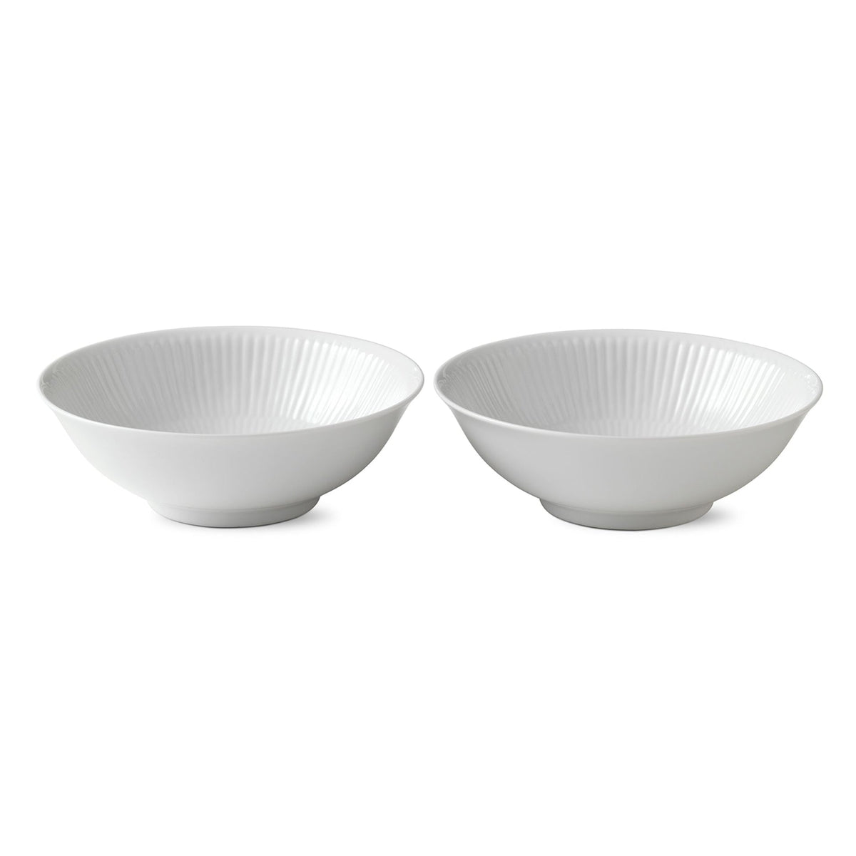White Fluted Bowl, 35 cl, 2 pcs - US 4573