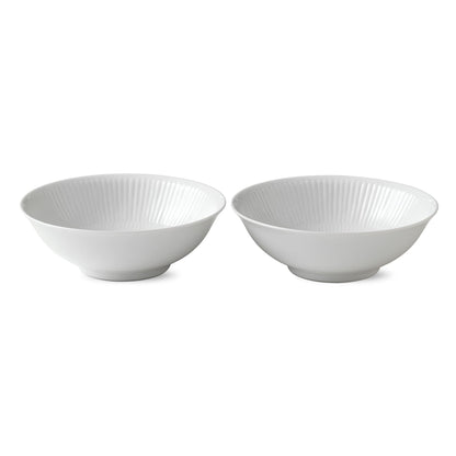 White Fluted Bowl, 35 cl, 2 pcs - US 4573