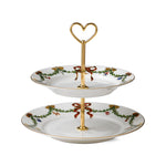 Star Fluted Christmas Étagère, 2 layers - US 3726