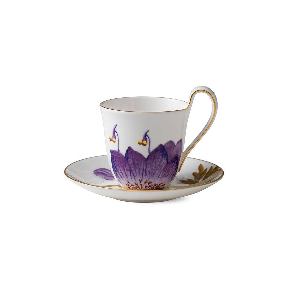 Flora High Handle Cup and Saucer, Pansy, 27 cl - US 0226