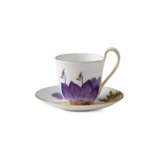 Flora High Handle Cup and Saucer, Pansy, 27 cl - US 0226