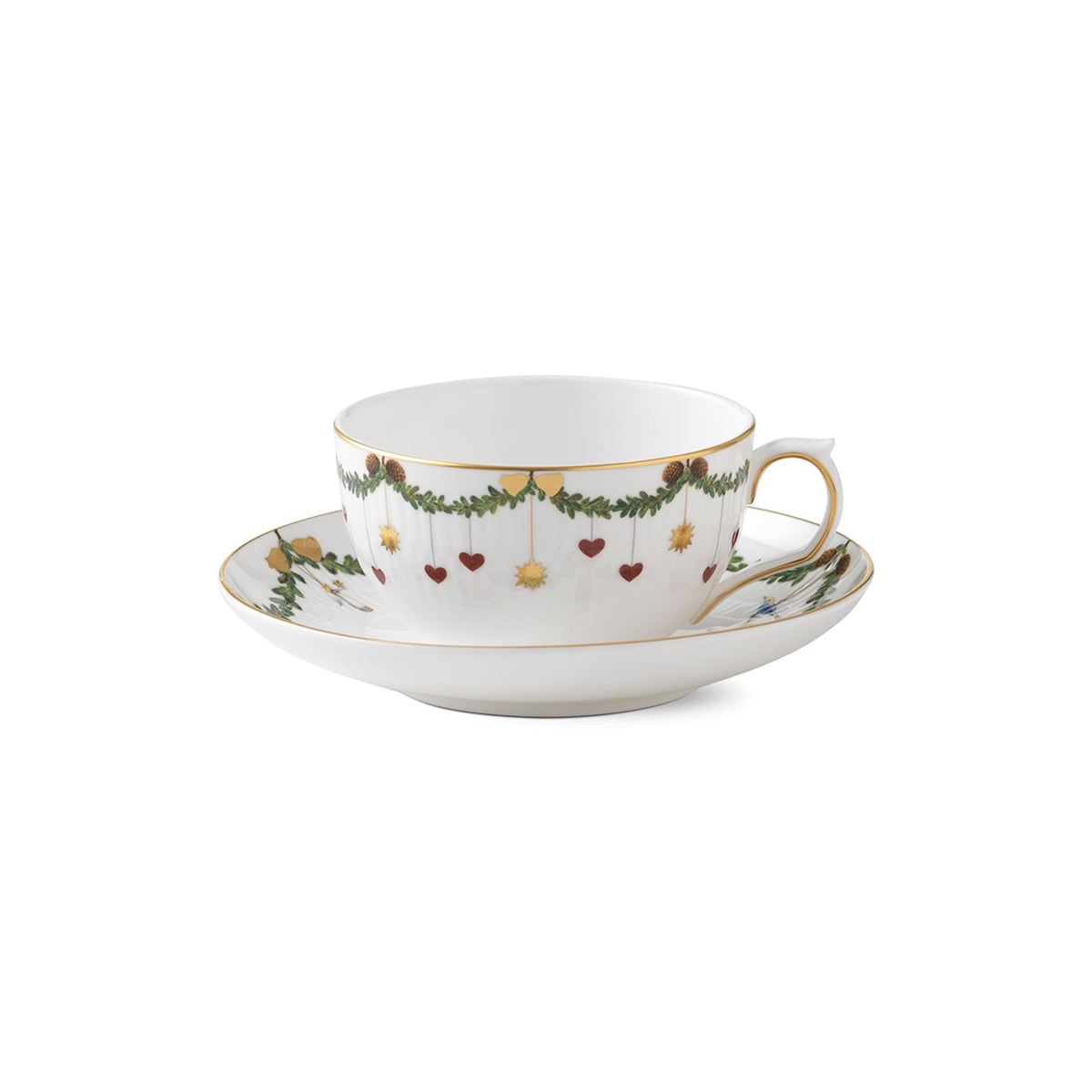 Star Fluted Christmas Cup and Saucer, 32 cl - US 3801