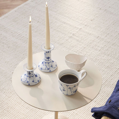 Blue Fluted Plain Candle Holder, 7.5 cm - US 2759