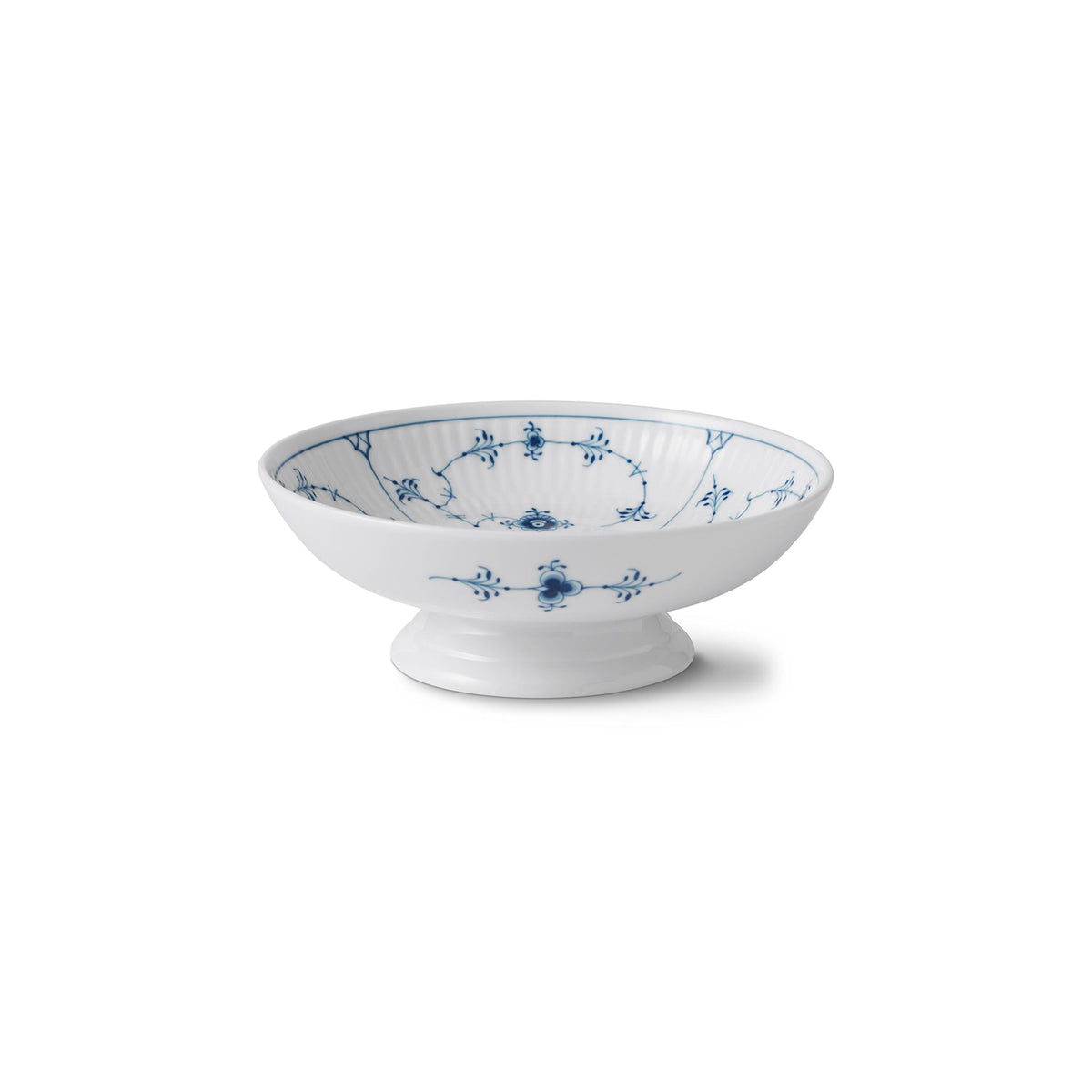 Blue Fluted Plain Bowl on Foot, 42 cl - US 5103