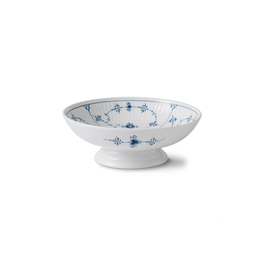 Blue Fluted Plain Bowl on Foot, 42 cl - US 5103