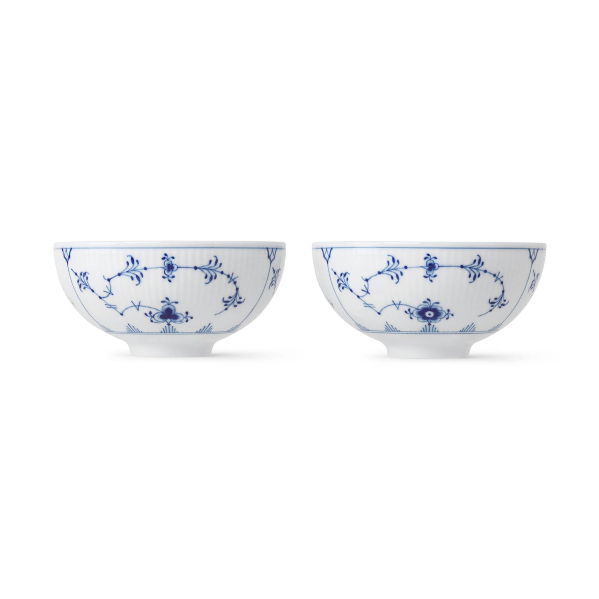 Blue Fluted Plain Bowl, 30 cl, 2 pcs - US 8102