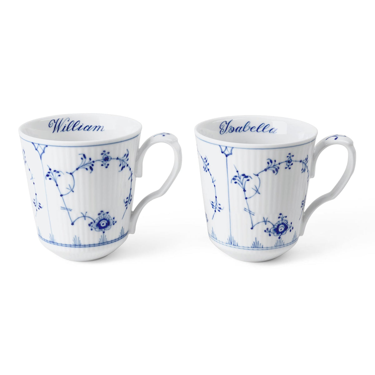 Blue Fluted Plain Cup, Bespoke, 37 cl, 2 pcs - US 7146
