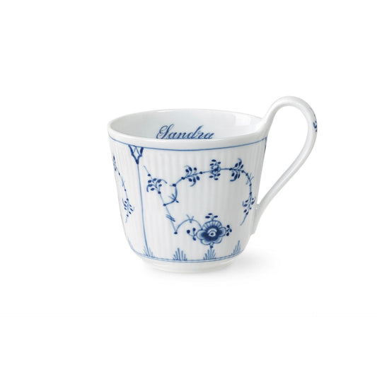 Blue Fluted Plain High Handle Cup, Bespoke, 33 cl - US 2180