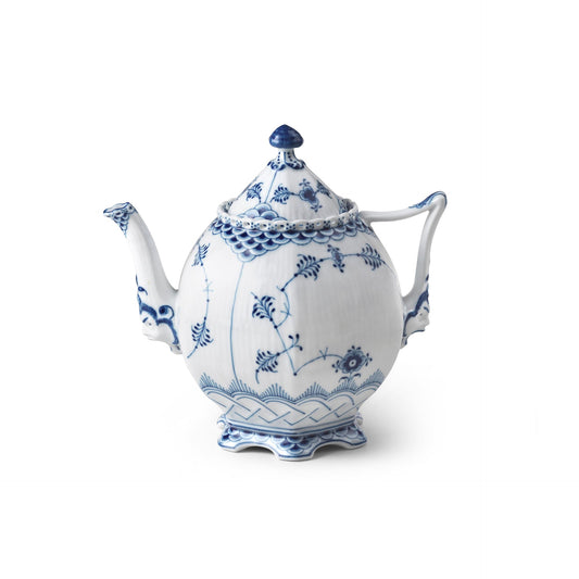 Blue Fluted Full Lace Teapot, 70 cl - US 8464