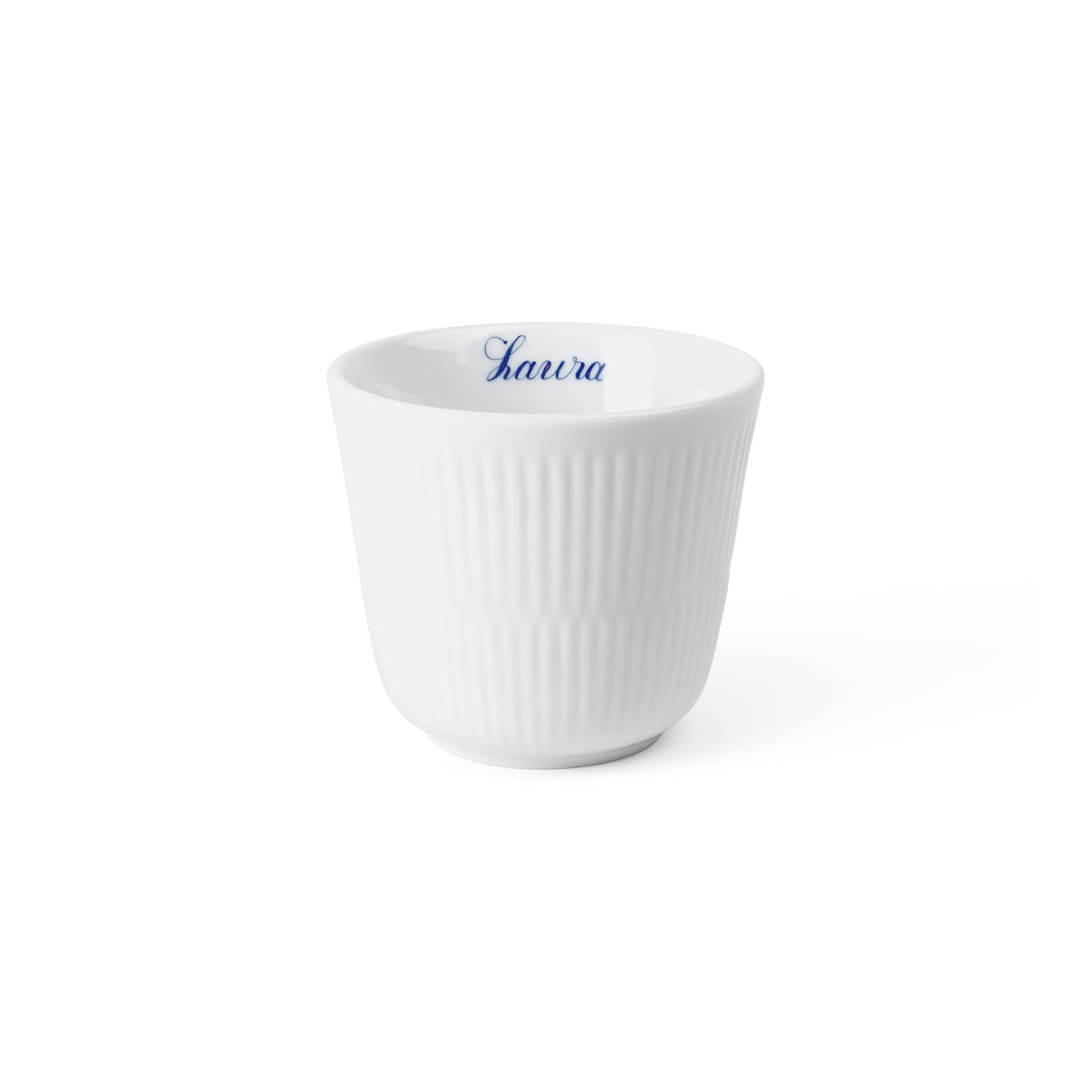 White Fluted Thermal Mug, Bespoke, 26 cl - US 8940