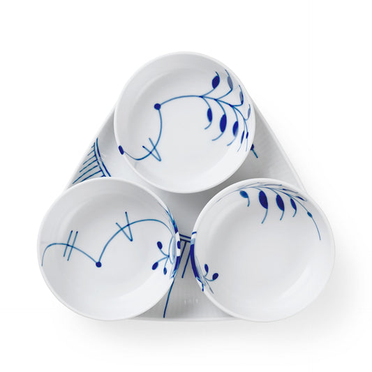 Blue Fluted Mega Serving Set, 24.5 cm, 4 pcs - US 4239