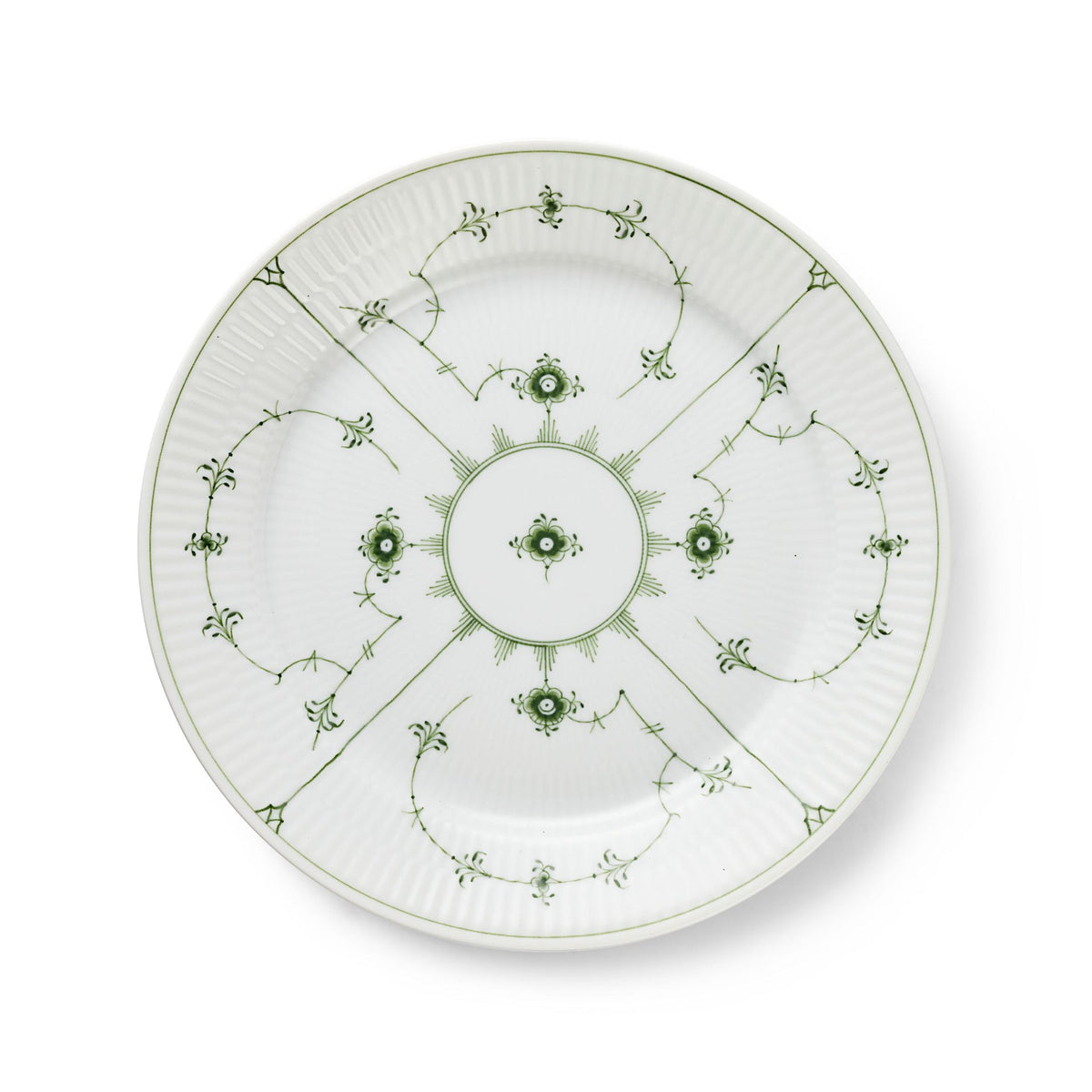 Green Fluted Plain Plate, 27 cm - US 1461