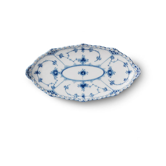 Blue Fluted Full Lace Dish, 24.5 cm - US 0240