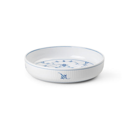 Blue Fluted Plain Ovenware, 18.5 cm - US 4259